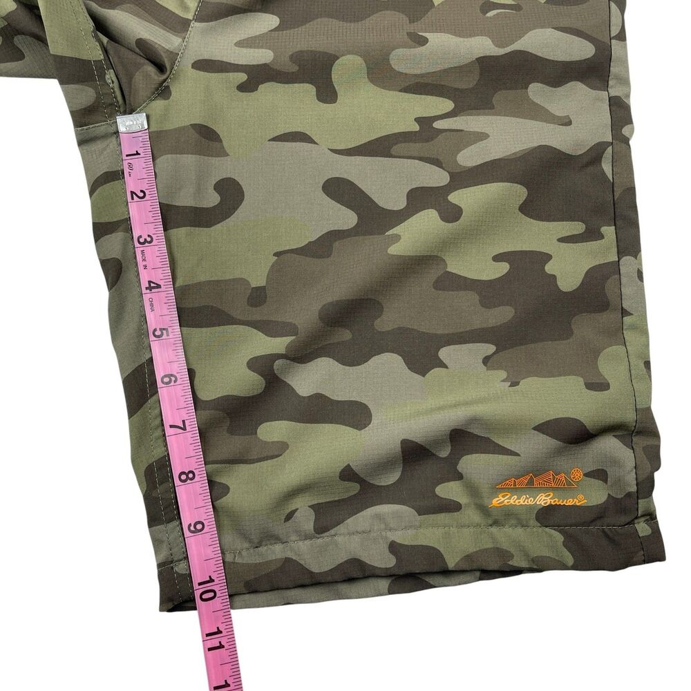 Eddie Bauer Kids XL Camo Shorts Green Mesh Lined Lightweight Outdoor Activewear - Picture 8 of 12